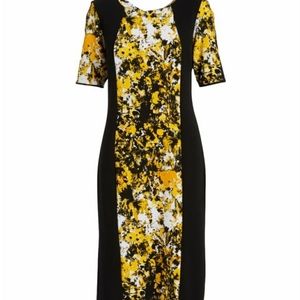 Allen Kay Gold & Black Sheath Dress